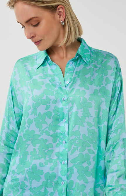 EsQualo Blouse Daylight Print SP26.14021 Stretchshop.nl