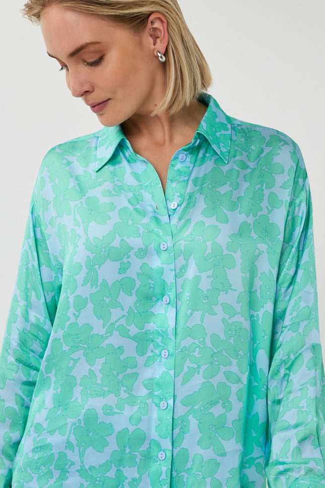 EsQualo Blouse Daylight Print SP26.14021 Stretchshop.nl