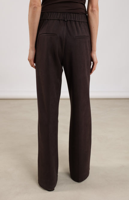 Broek Jill Scuba Dark Chocolate NKS09008