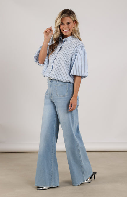 Nukus Jeans Scarlet Bleached Denim NKS09061 Stretchshop.nl