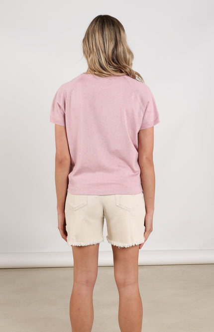 Nukus Top Anita Lurex Blush NKS01085 Stretchshop.nl
