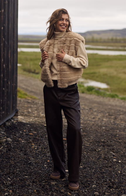 Broek Fenna Dark Chocolate NKF09007