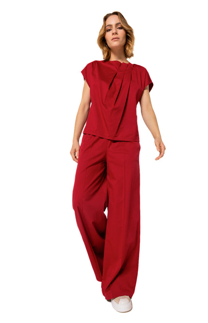 Broek Palazzo Dark Red 1508-50