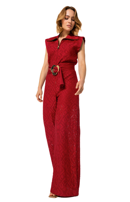 Jumpsuit Kant Dark Red 1552-50