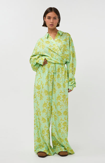 Studio Amaya Broek Amelie Multi Print Green Stretchshop.nl