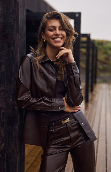 Blouse Patricia Dark Chocolate NKF02076