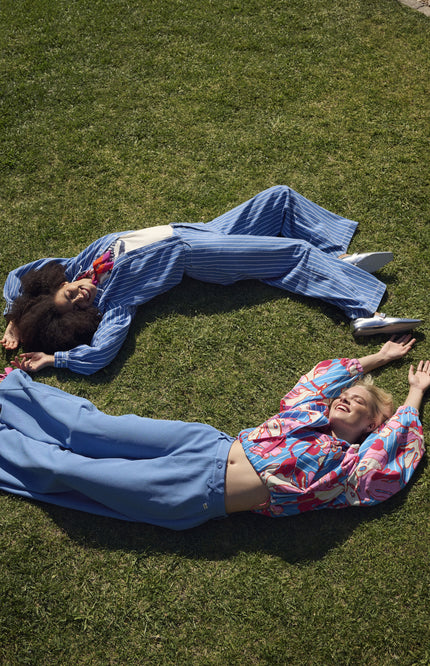 POM Amsterdam Jeans Denim Stripes Blue SP9519 Stretchshop.nl