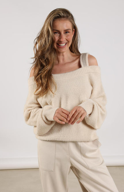 Trui Praag Lurex Sand NKF03023