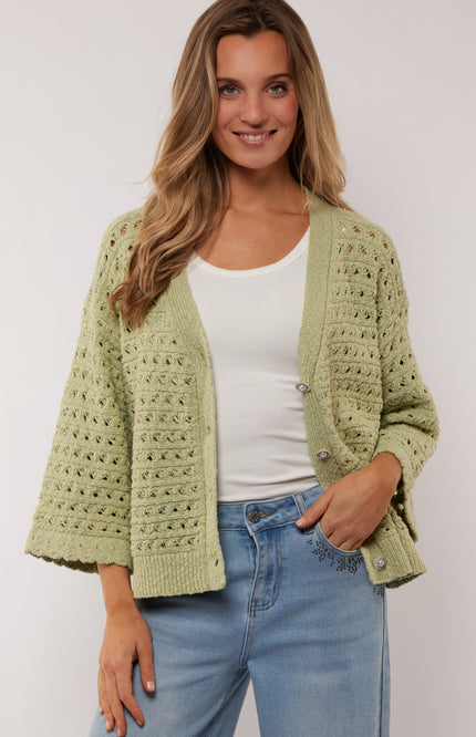 Vest Aliya Knitting Light Moss