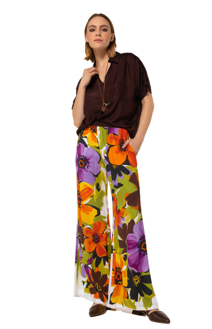 Caroline Biss Broek Bloemenprint Multi Color 1576-49 Stretchshop.nl