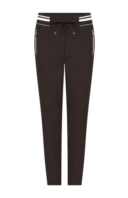 Travel Broek Karlijn Espresso Offwhite 264