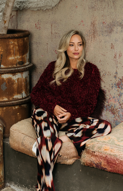 Trui Heather Wine Red PU140