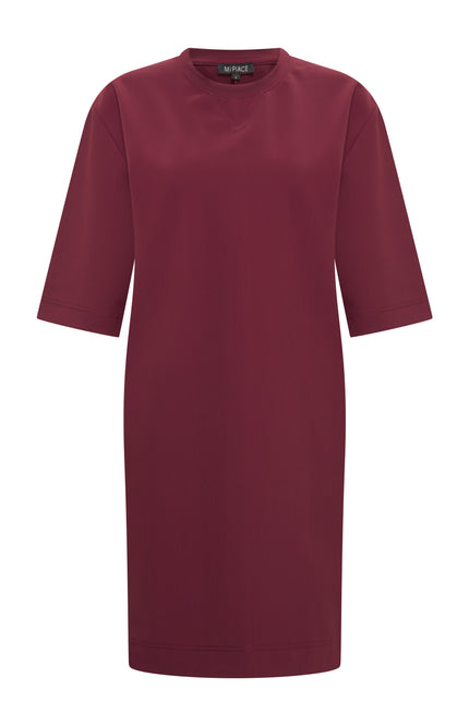 Bonded Travel Jurk Burgundy 202682