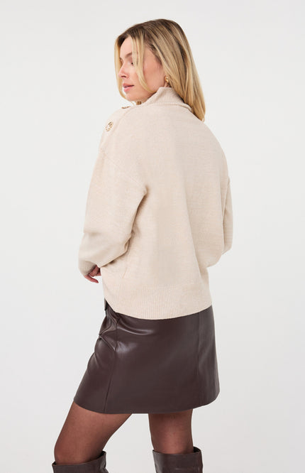 Sweater Melange Lurex Biscuit F26.02513
