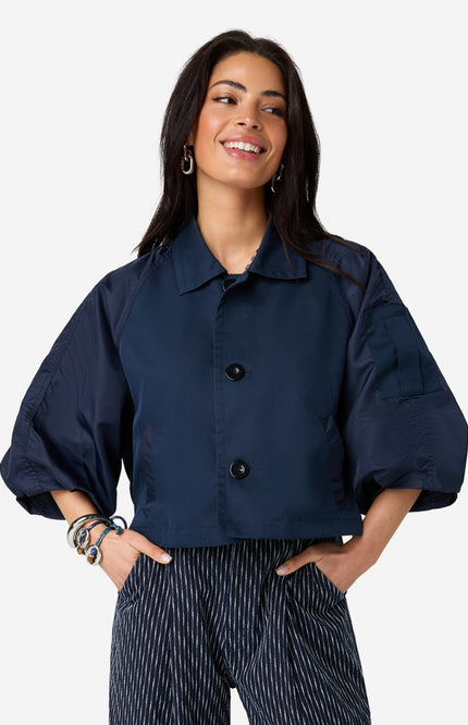 Ibana Jacket Jali Dark Blue Stretchshop.nl