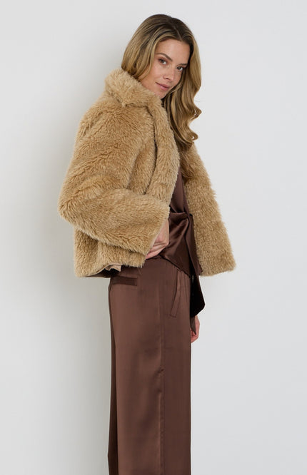 Coat Fur Sand 202880