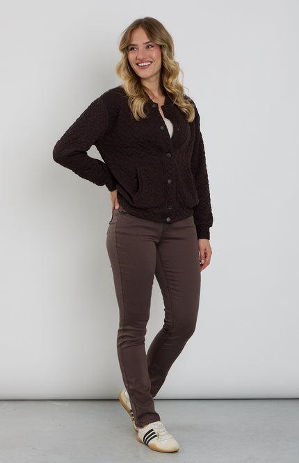 Broek 5 Pocket Donkerbruin 927049