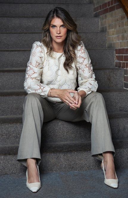 Broek Miley Taupe Stripe