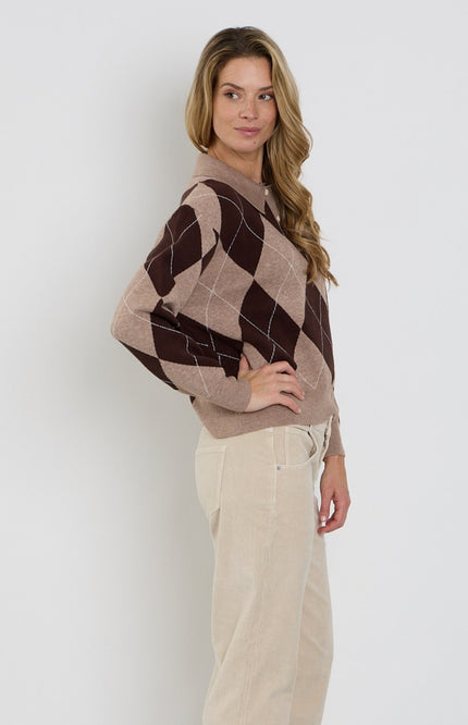 Trui Argyle Espresso 202916