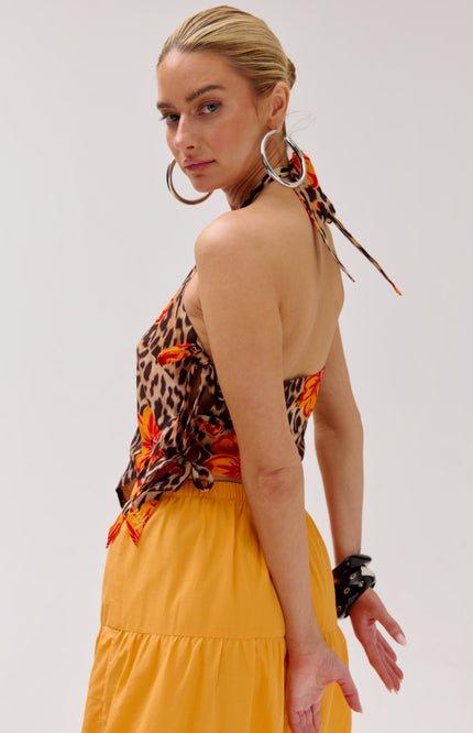 Harper & Yve Top Kees Lexie Leopard Bloom HS6P407 Stretchshop.nl