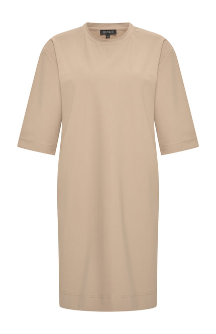 Bonded Travel Jurk Latte 202682