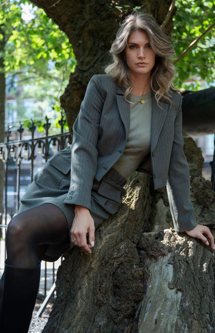 Rok Claire Green Stripe