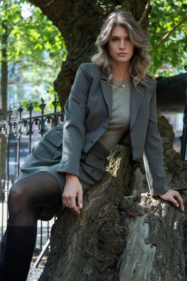 Rok Claire Green Stripe