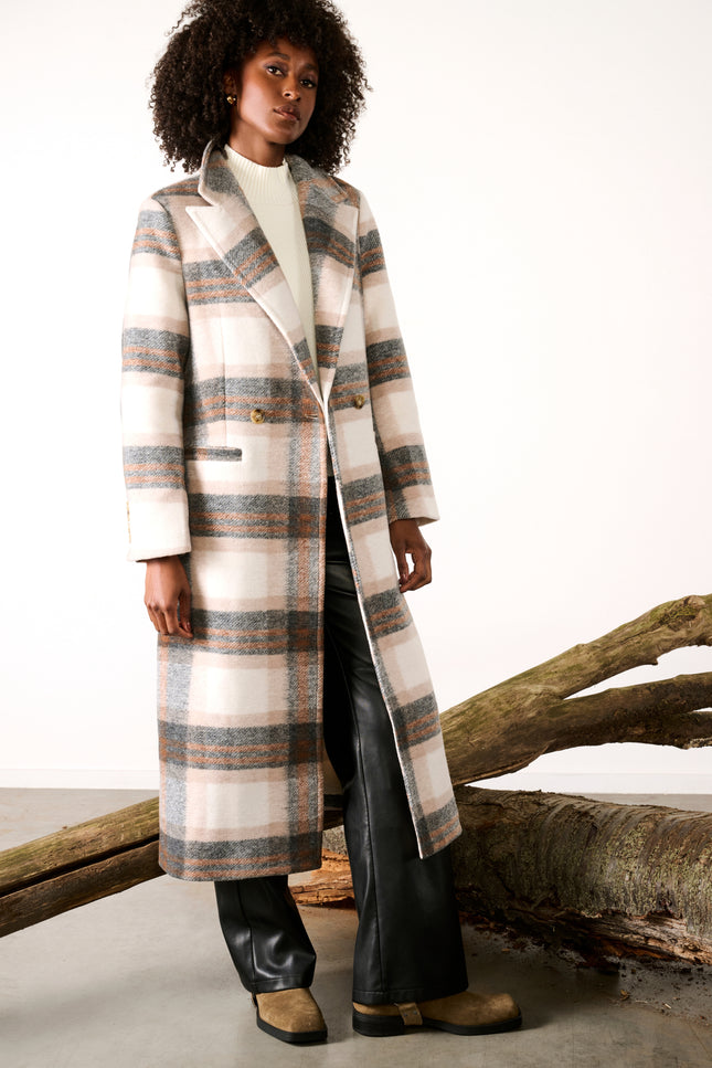 Coat Tartan Brown B908