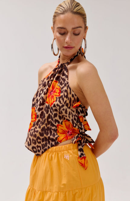 Harper & Yve Top Kees Lexie Leopard Bloom HS6P407 Stretchshop.nl