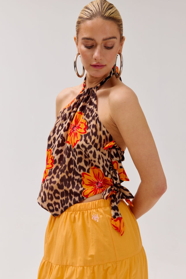 Harper & Yve Top Kees Lexie Leopard Bloom HS6P407 Stretchshop.nl