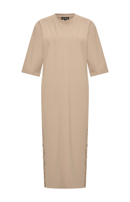 Bonded Travel Jurk Latte 202692