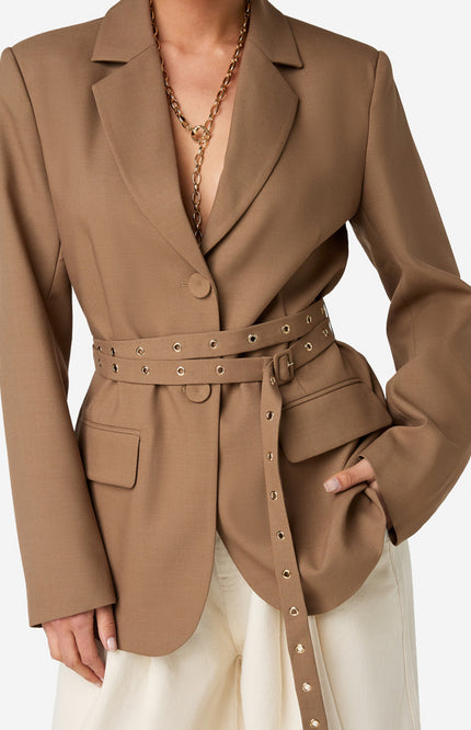 Ibana Blazer Janey Savannah Beige Stretchshop.nl