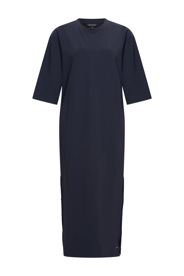 Bonded Travel Jurk Navy 202692