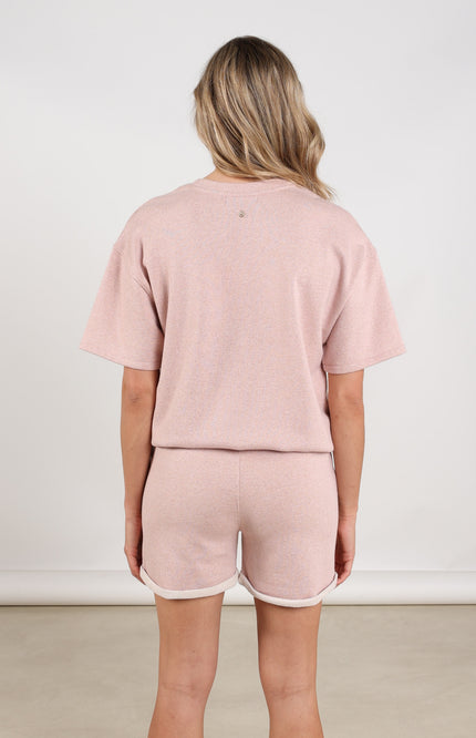 Nukus Sweater Roos Lurex Blush NKS03062 Stretchshop.nl