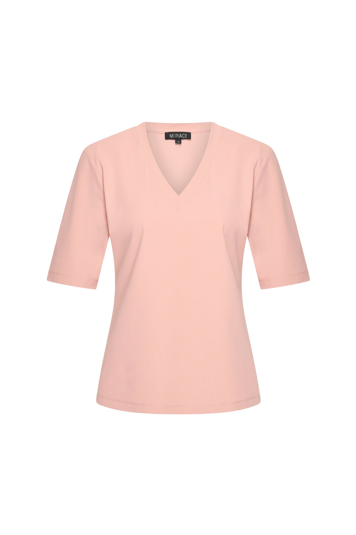 Mi Piace Travel Top Mellow Rose 202271, roze reisstijltop met zachte stof en comfortabele pasvorm, zichtbaar op de afbeelding.