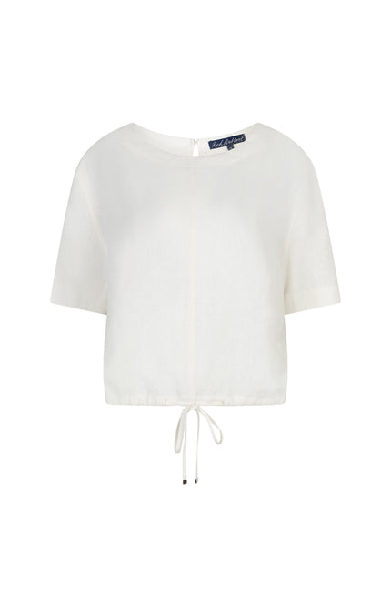 Red Button Top Skyler Linen Offwhite SRB4863A Stretchshop.nl