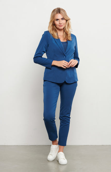 &Co woman Travel Broek Penny Blue PA100-2 Stretchshop.nl