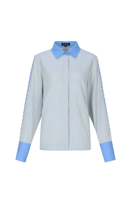 Blouse Lucille Offwhite Celestial Blue