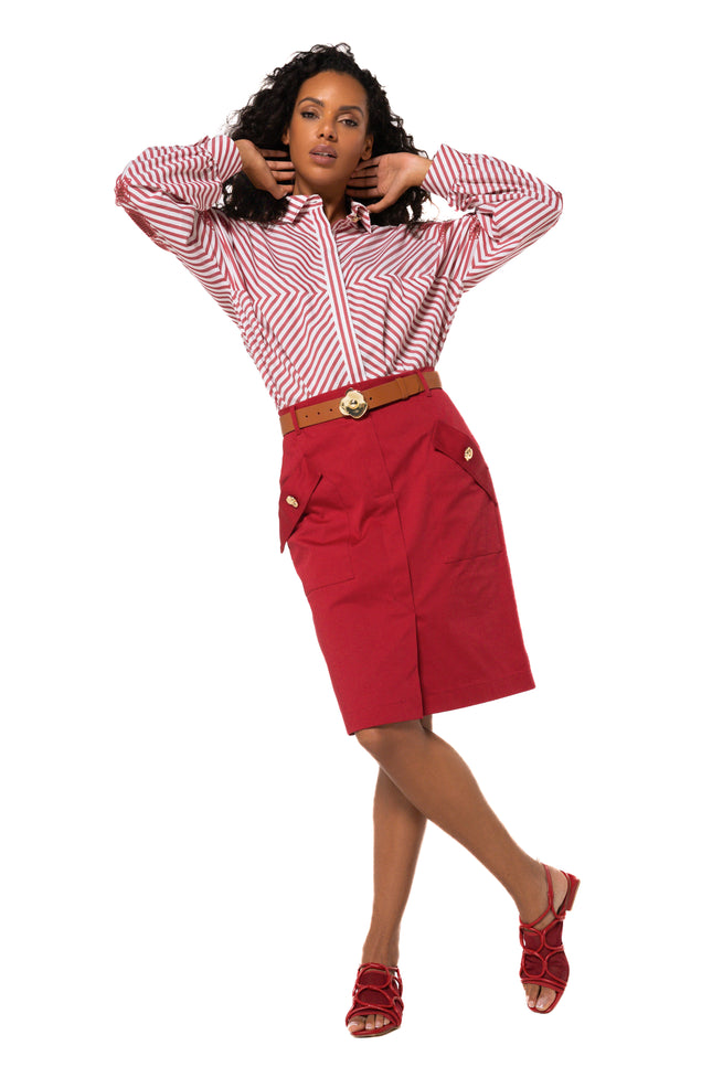 Caroline Biss Rok Mini Dark Red 1715-50 Stretchshop.nl