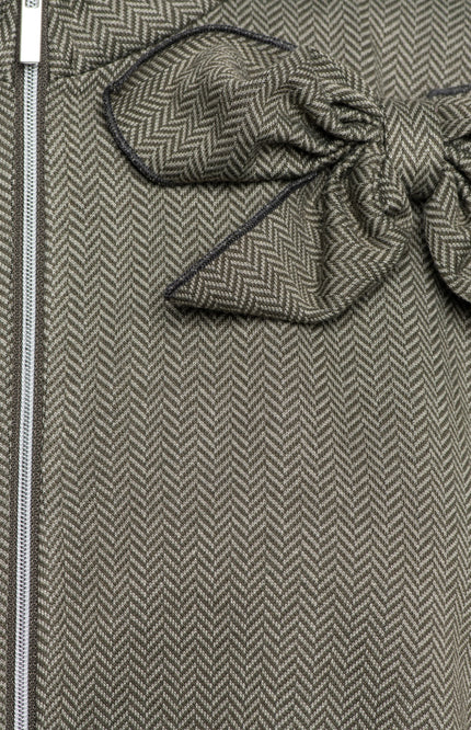 Jacket Cora Herringbone Dark Khaki Multi JA174