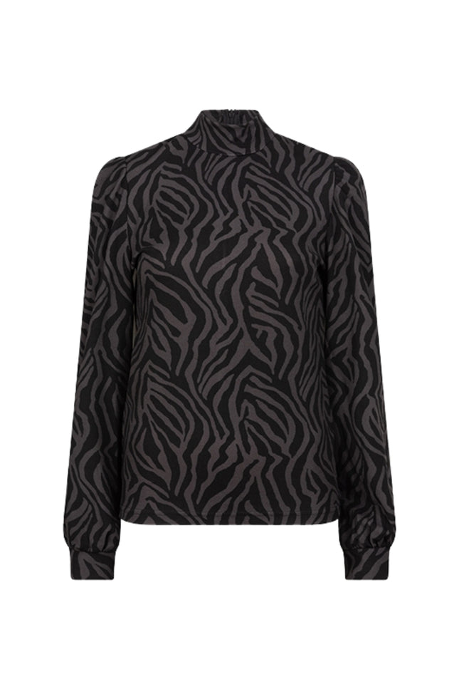 Top Maren Grey Zebra Print