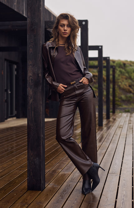 Blouse Patricia Dark Chocolate NKF02076