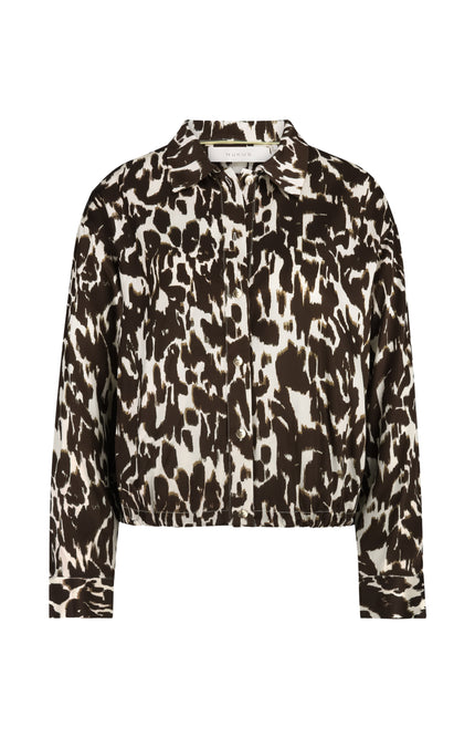 Blouse Newport Offwhite Dark Chocolate NKF02065