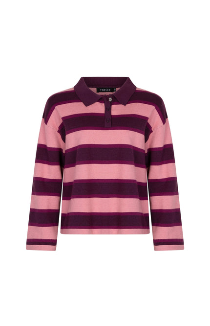 Top Balou Knitted Aubergine Coral Pink