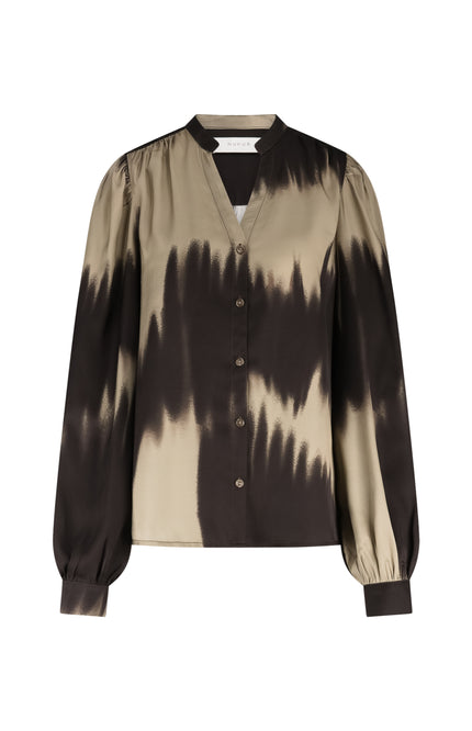 Blouse Lizzy Sand Dark Chocolate NKF02074