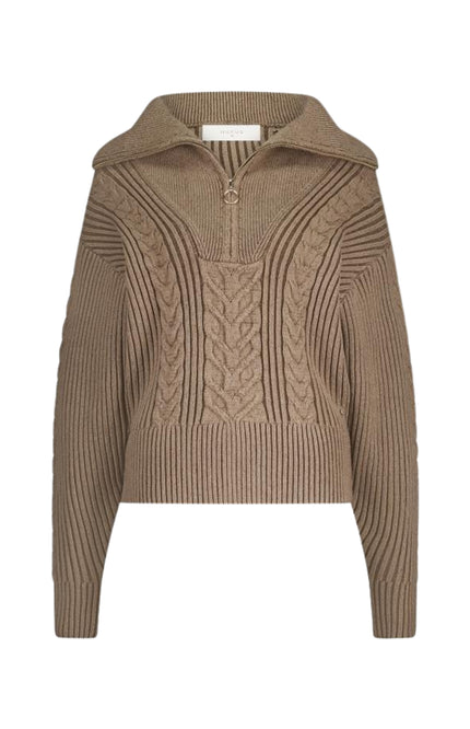 Trui Clair Zipper Fango NKF03025