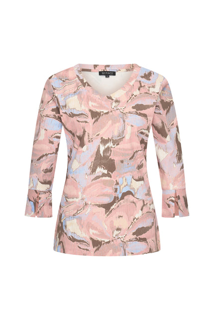 Mi Piace Travel Top Wild Flower Print Lavender Blue 202095 Stretchshop.nl