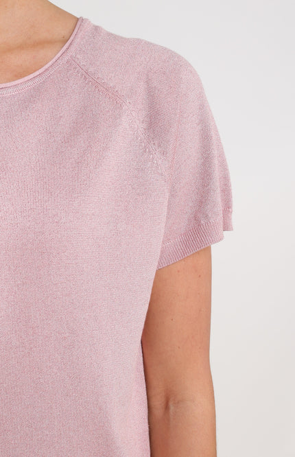Nukus Top Anita Lurex Blush NKS01085 Stretchshop.nl
