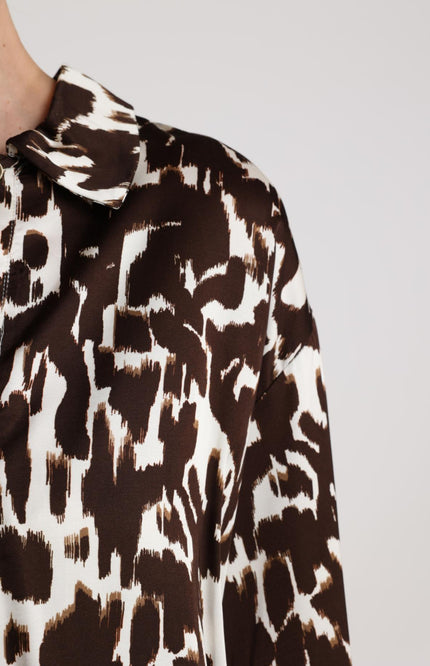 Blouse Newport Offwhite Dark Chocolate NKF02065