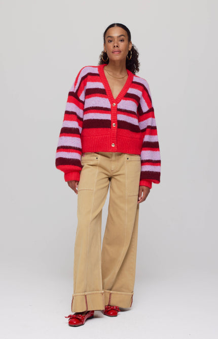 Vest Noor Stripe Multi Lila Love AW25W800